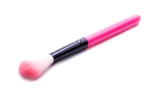 Beyaz arka plan üzerinde fotoğraf makyaj fırça