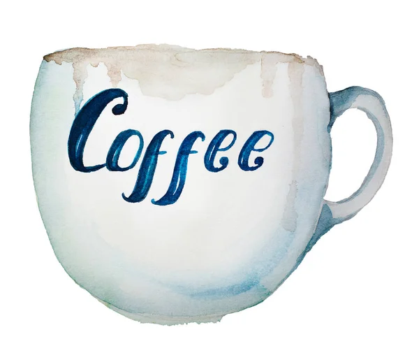 Aquarelle peinture une tasse de café — Photo