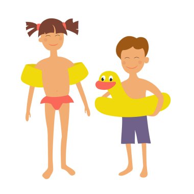 Komik çocuklar şişme çocuk yaşam çizgisi