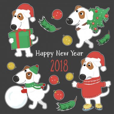 Cute karikatür köpek.