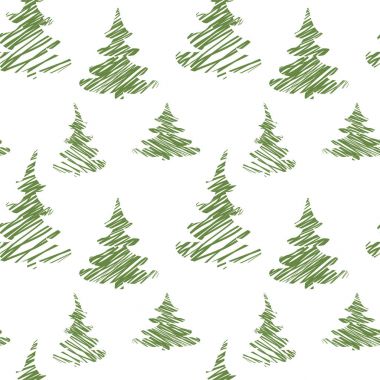 Desen Noel ağaçları.