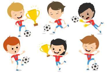 Farklı teşkil etmektedir futbol oynayan karakter kümesi.
