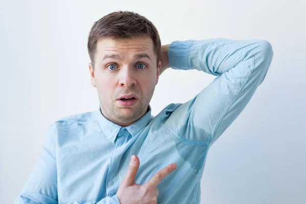 Problem with sweating - hyperhidrosis — Stock Photo, Image