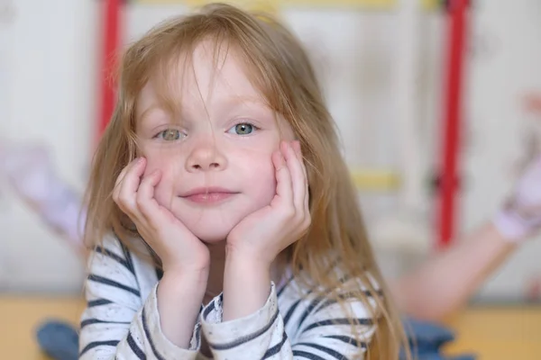 Portrait of caucasian small girl — Stock Photo, Image