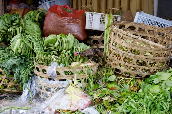 Blick auf den Gemüsemarkt in Bali Indonesien. — Stockfoto