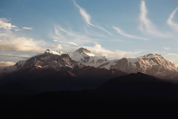 cloudy sunrise in the Himalayas