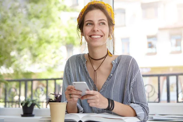 female using mobile phone