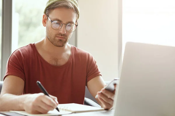 Smart bearded student