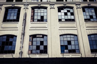 kimse terk edilmiş yer. Retro karanlık korku filtre ve kavram. zombi film tarzı korkunç sahne için.