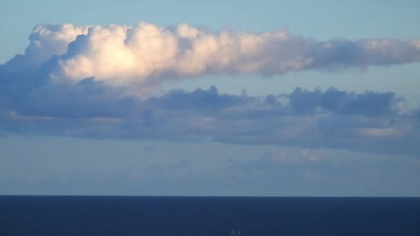 Vista Nuvens Movimento Fundo Céu Azul — Vídeo de Stock