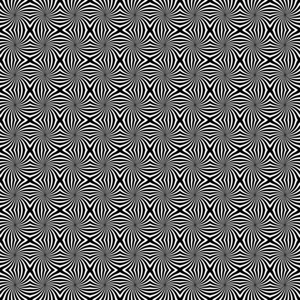 黒と白のシームレスなパターンの錯覚 — ストックベクタ