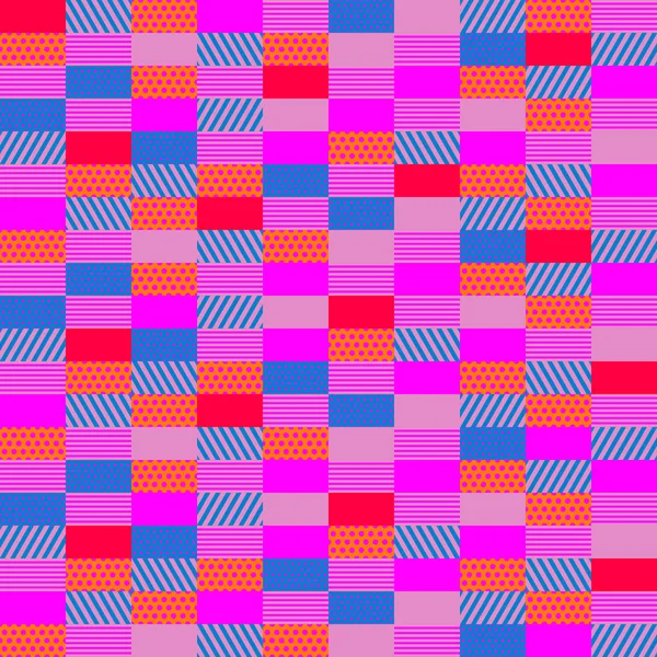 Απρόσκοπτη μοτίβο με ορθογώνια υφή, στυλ pop art — Διανυσματικό Αρχείο