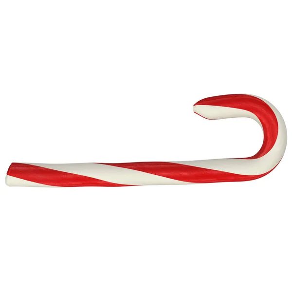 Bastón de caramelo rayado de Navidad, 3d render —  Fotos de Stock