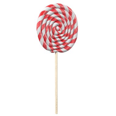 Kırmızı ve beyaz lolipop 3D görüntüleme