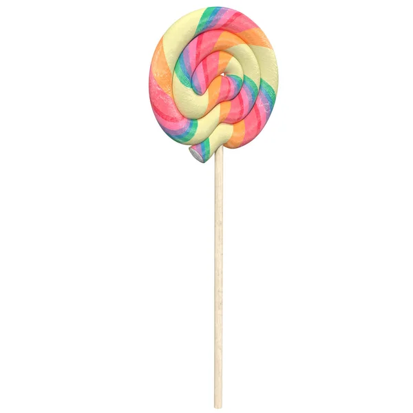 Lollipop geïsoleerd op een witte achtergrond, 3d illustratie — Stockfoto