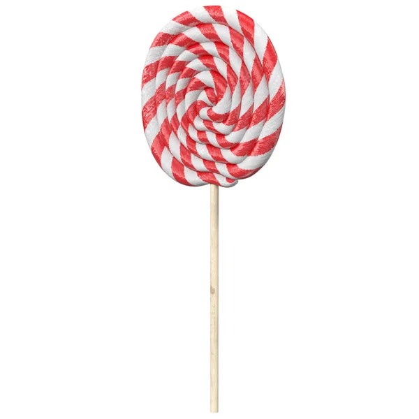 Kerstmis rood en wit lollipop 3d render — Stockfoto