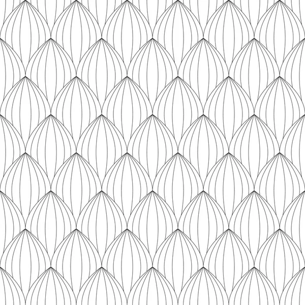 Les feuilles. Modèle linéaire sans couture. Coloriage pour adulte anti-stress — Image vectorielle