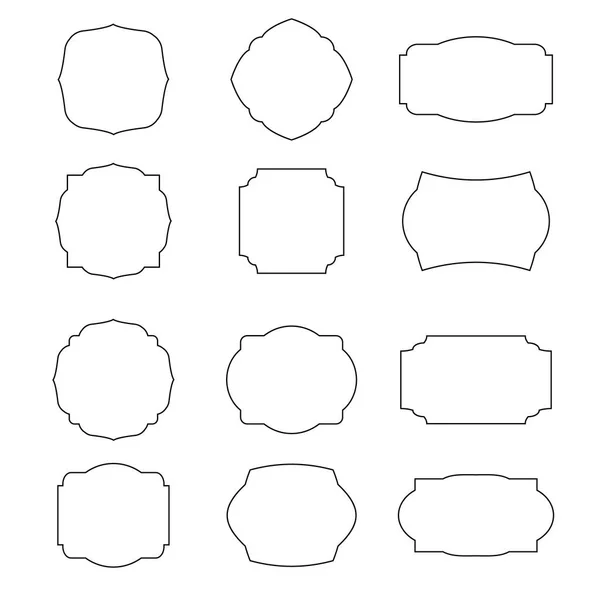 Conjunto de marcos simples — Archivo Imágenes Vectoriales