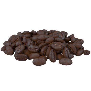 kahve çekirdekleri yakın kadar 3d çizim