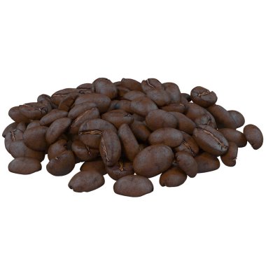 kahve çekirdekleri yakın kadar 3d çizim