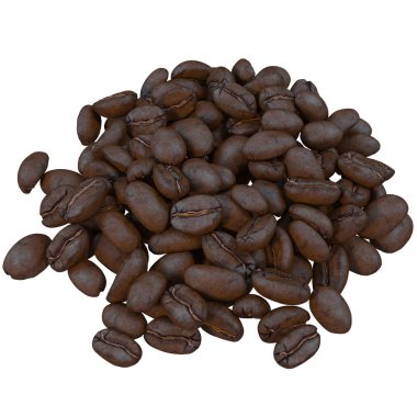 kahve çekirdekleri yakın kadar 3d çizim