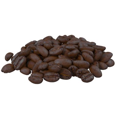 kahve çekirdekleri yakın kadar 3d çizim