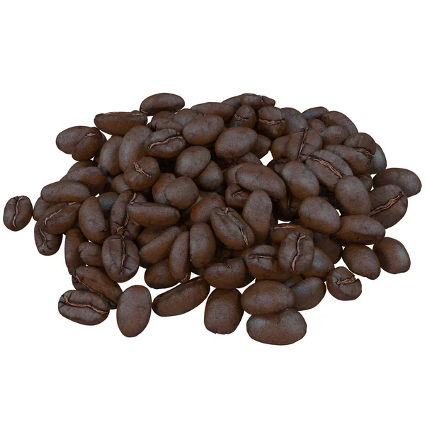 Granos de café, ilustración 3d — Foto de Stock