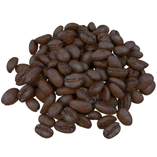 kahve çekirdekleri yakın kadar 3d çizim