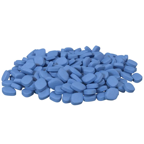 Stapel blauer Pillen — Stockfoto