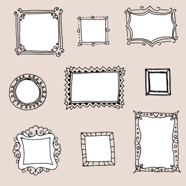 el çizimi çerçeveler dizisi