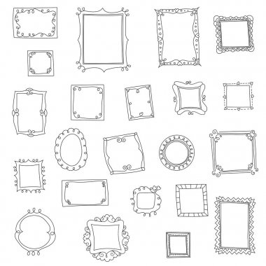 çerçeveler vektör çizim doodle