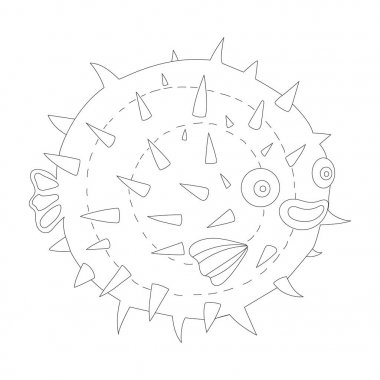 Balık kirpi vektör çizim