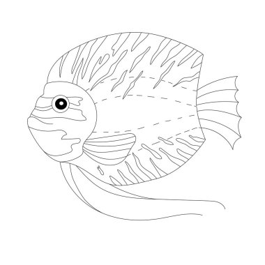 Güzel balık, sayfa boyama