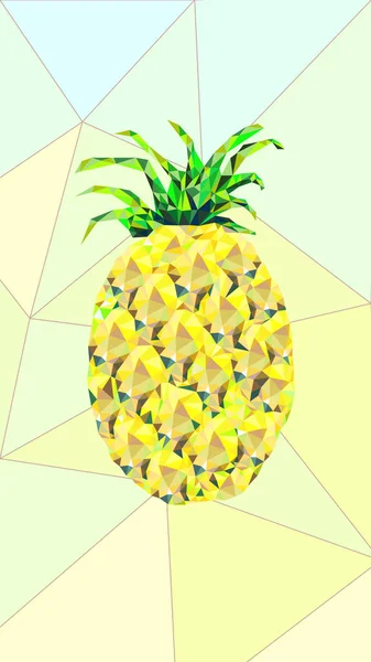 Wallpapers for a phone with pineapple — Stock Vector