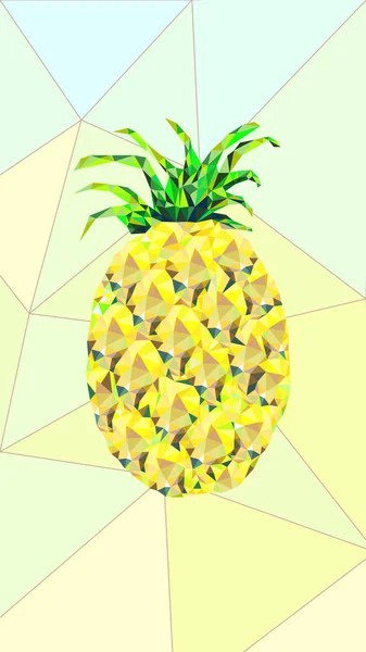 Fondos de pantalla para un teléfono con piña — Vector de stock