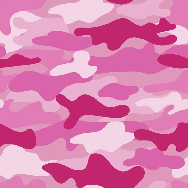 Motif sans couture motif de camouflage rose — Image vectorielle