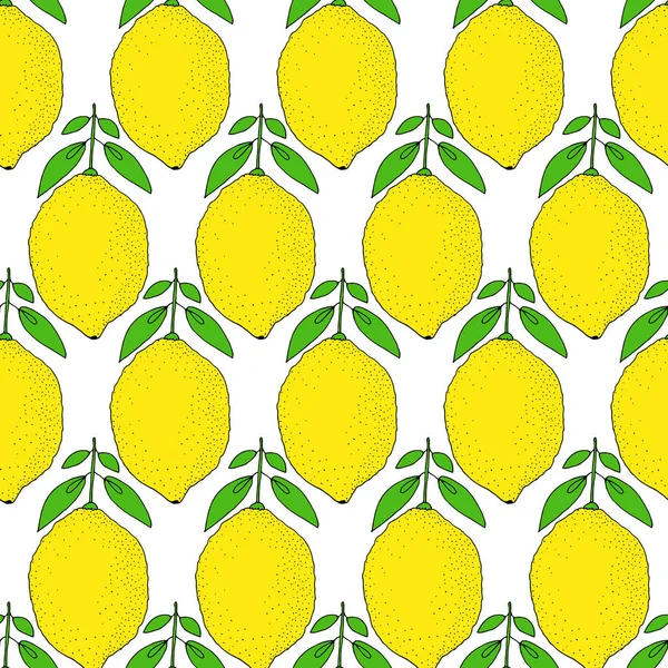 Limonlu pürüzsüz desen — Stok Vektör