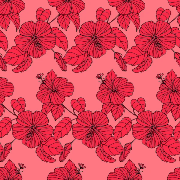 Gül ebegümeci ile moda Dikişsiz desen