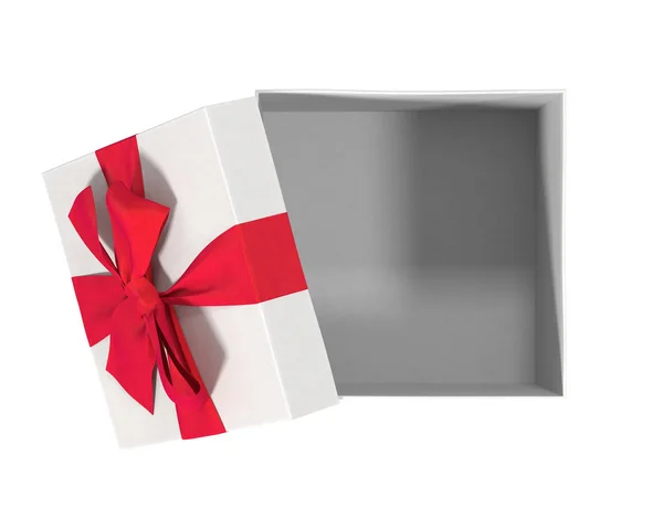 Caja de regalo abierta blanca vacía —  Fotos de Stock