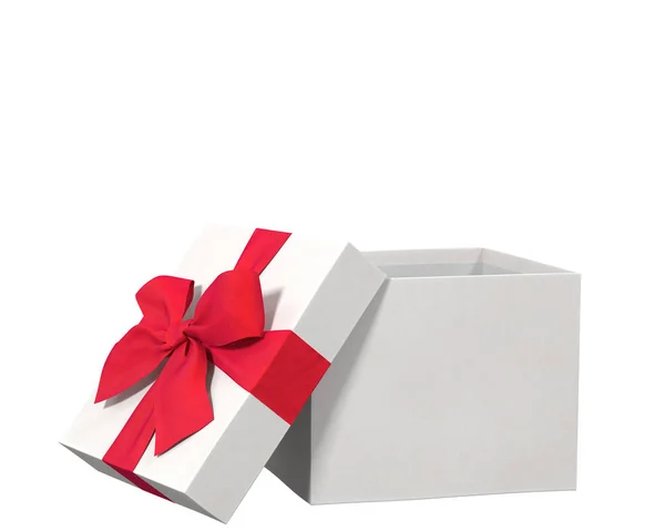 Caja de regalo abierta aislada en blanco, 3d —  Fotos de Stock