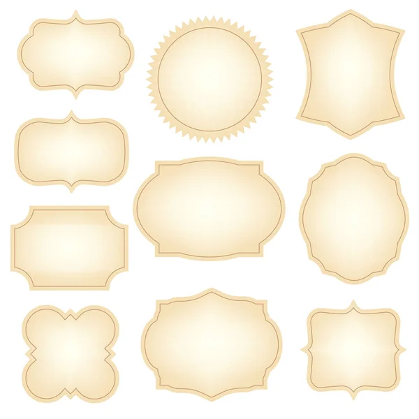 Verzameling Van Etiketsjablonen Vintage Etiketten Vector Frame Set — Stockvector