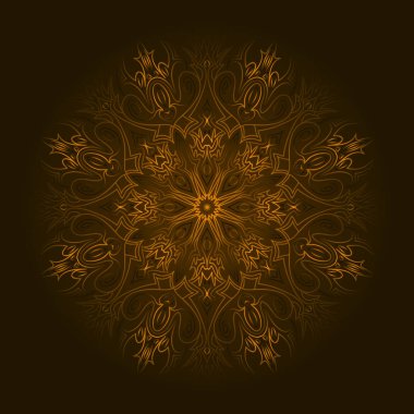 dairesel desenle turuncu: saydam kenar üzerinde siyah backgro