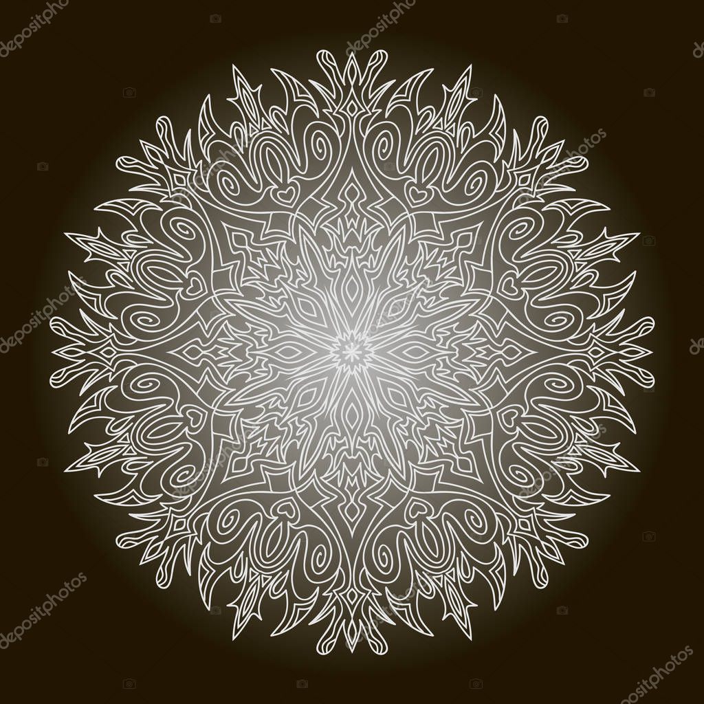 Weißes kreisförmiges Muster mit transparentem Rand über ...