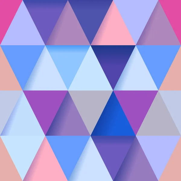 Fondo de muchos triángulos pequeños de diferentes colores poligonales — Vector de stock