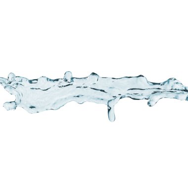 beyaz arkaplanda su sıçraması