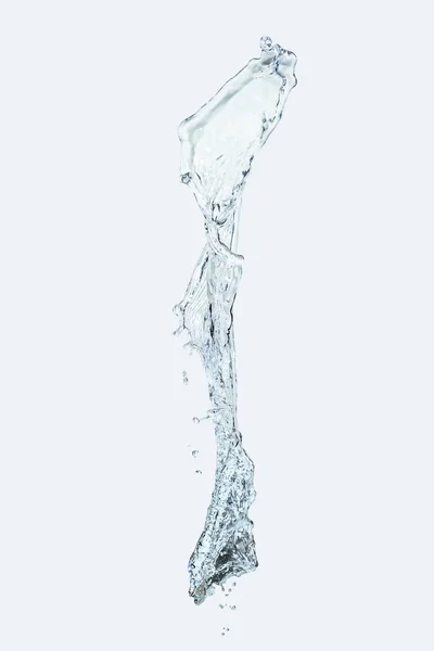 Water Splash isolate On light blue Background vertical — Stock Photo, Image