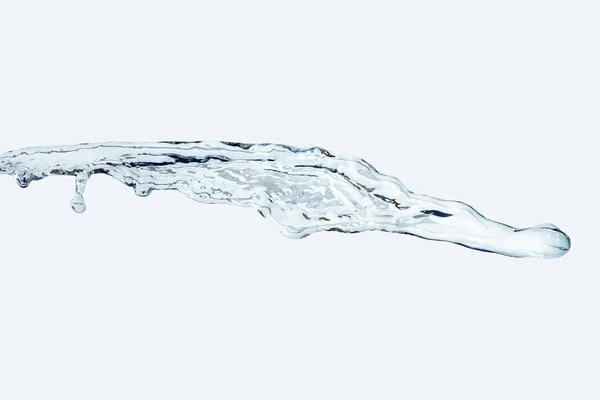 Isolasi jet Splash air Pada latar belakang horisontal biru muda — Stok Foto