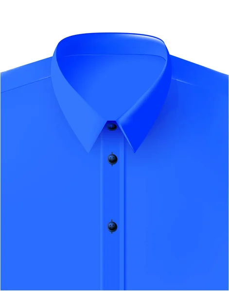 男士衬衫蓝颜色干净包装矢量蓝色 — 图库矢量图片