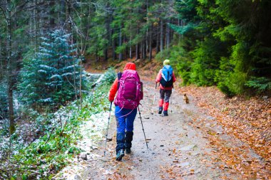 Sırt çantalı iki turist..