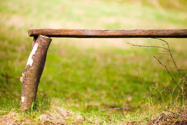 Panca in legno nel bosco. — Foto Stock